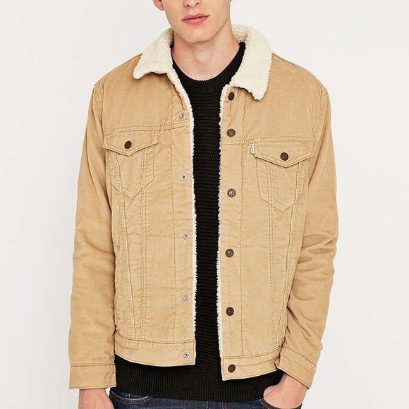 levis sherpa jacket tan